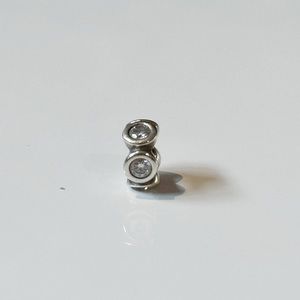 Pandora Clear CZ Spacer Sterling Silver Charm